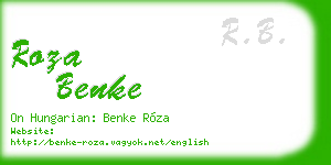 roza benke business card